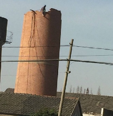 河南烟囱拆除施工采取先进的施工工艺