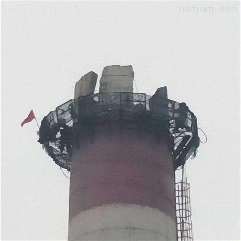 潍坊烟囱拆除安全防护脚手架搭设步骤