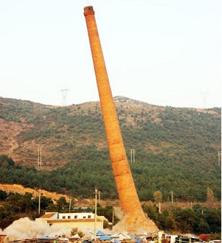 昆明烟囱拆除的施工顺序及安全措施