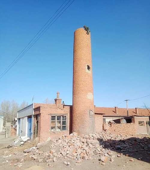 潍坊烟囱拆除 烟囱人工拆除方法