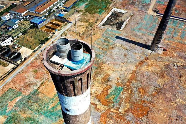 潍坊醴陵烟囱拆除