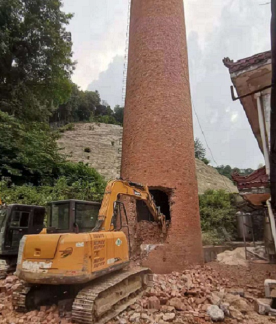 潍坊烟囱人工拆除的注意点