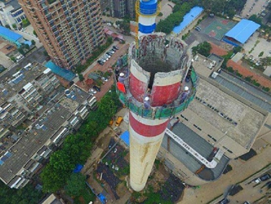 烟囱拆除-废弃烟囱人工拆除技术资讯