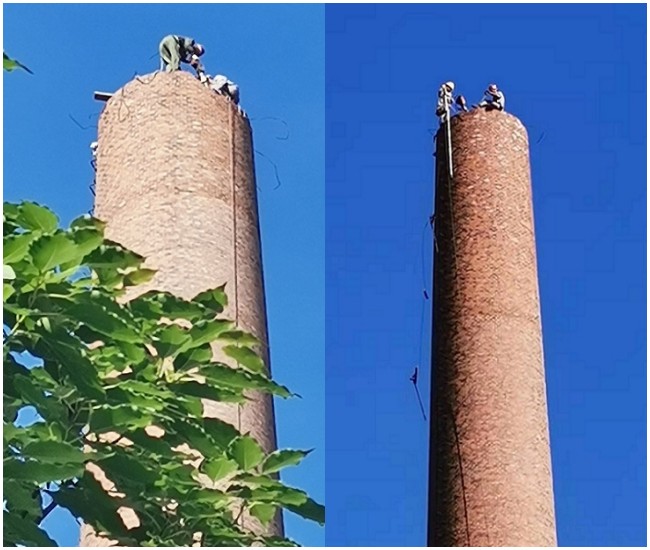 潍坊烟囱人工拆除的技术要求及需要注意的地方