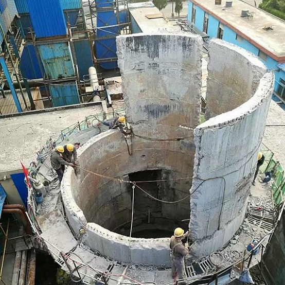 潍坊拆除烟囱公司拆烟筒环保解决方案