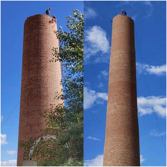 烟囱拆除公司的专业人工拆除技术